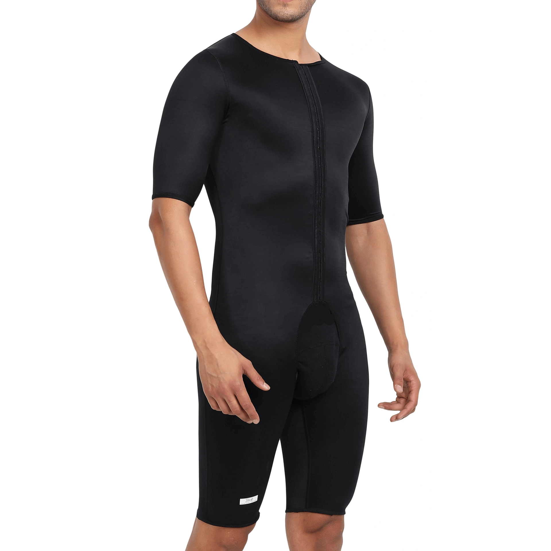 Below The Knee Bodysuit With Short Sleeves - Men - Image 3